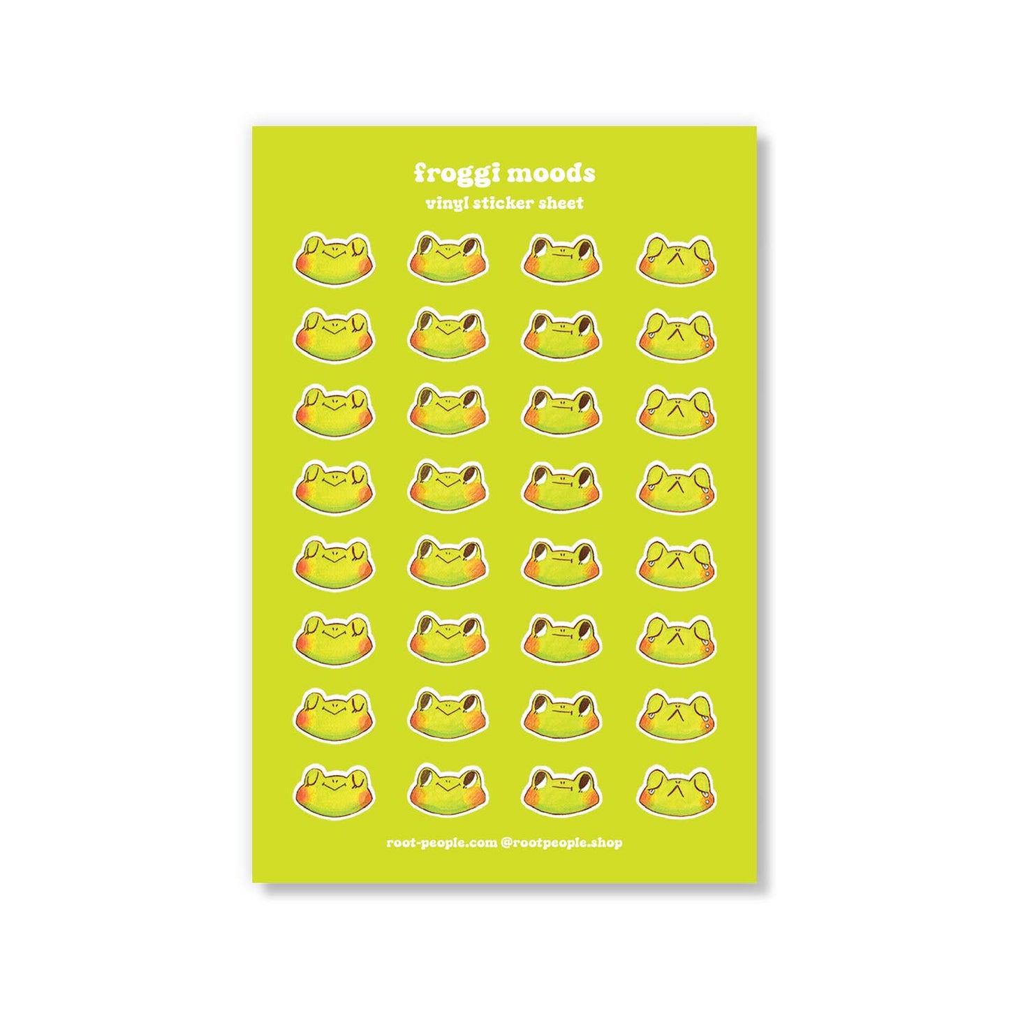 Froggi Moods Planner Vinyl Sticker Sheet