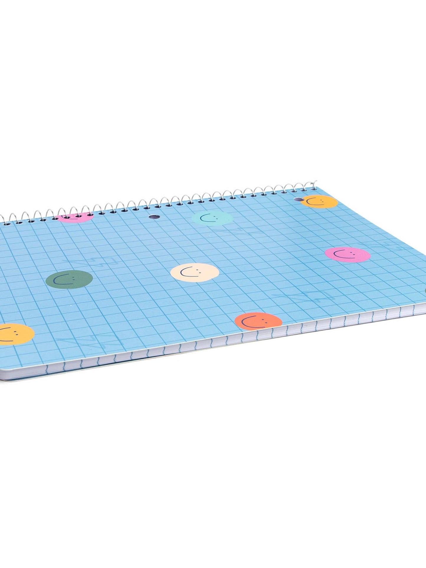 Smiley Grid Spiral Notebook