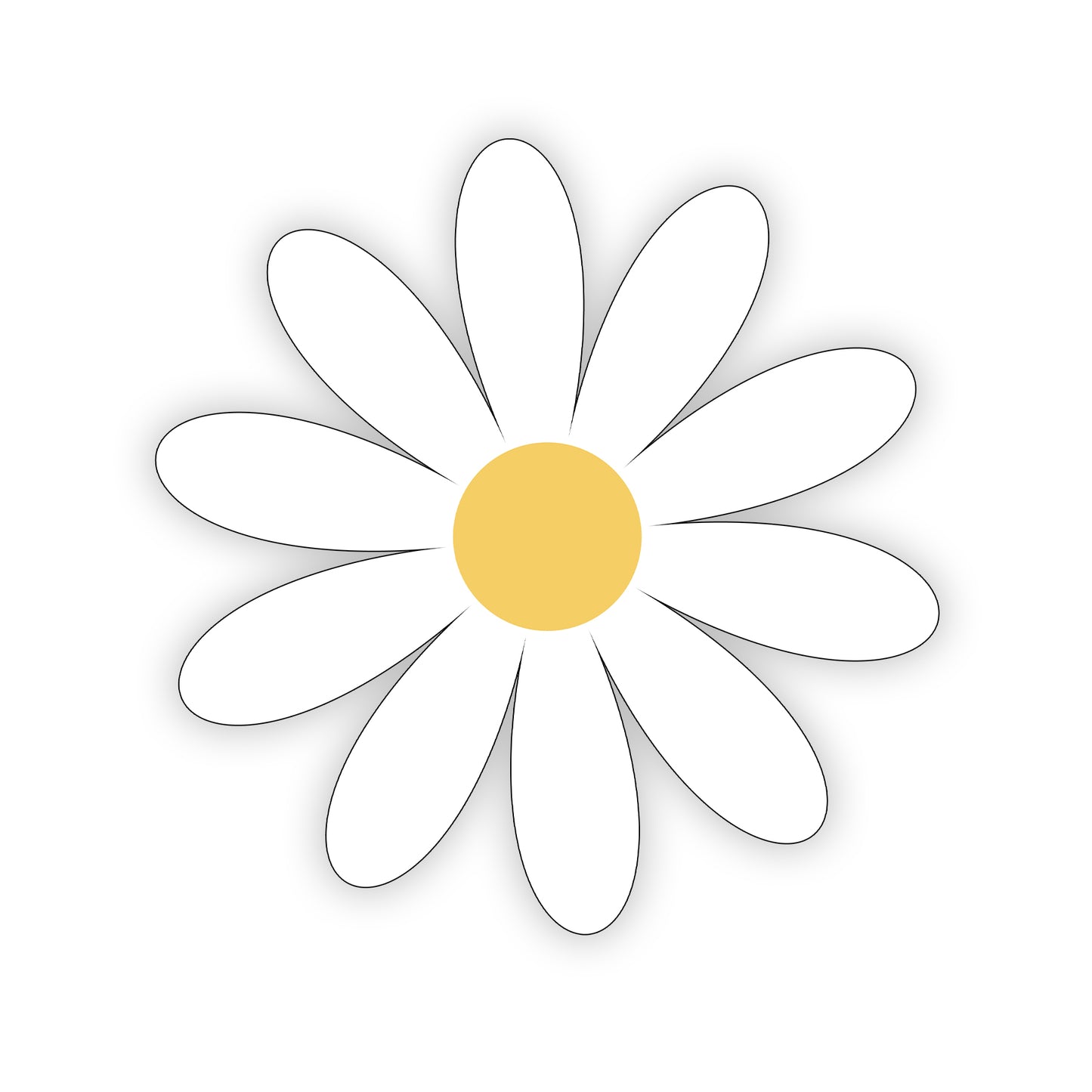 Daisy Flower Sticker