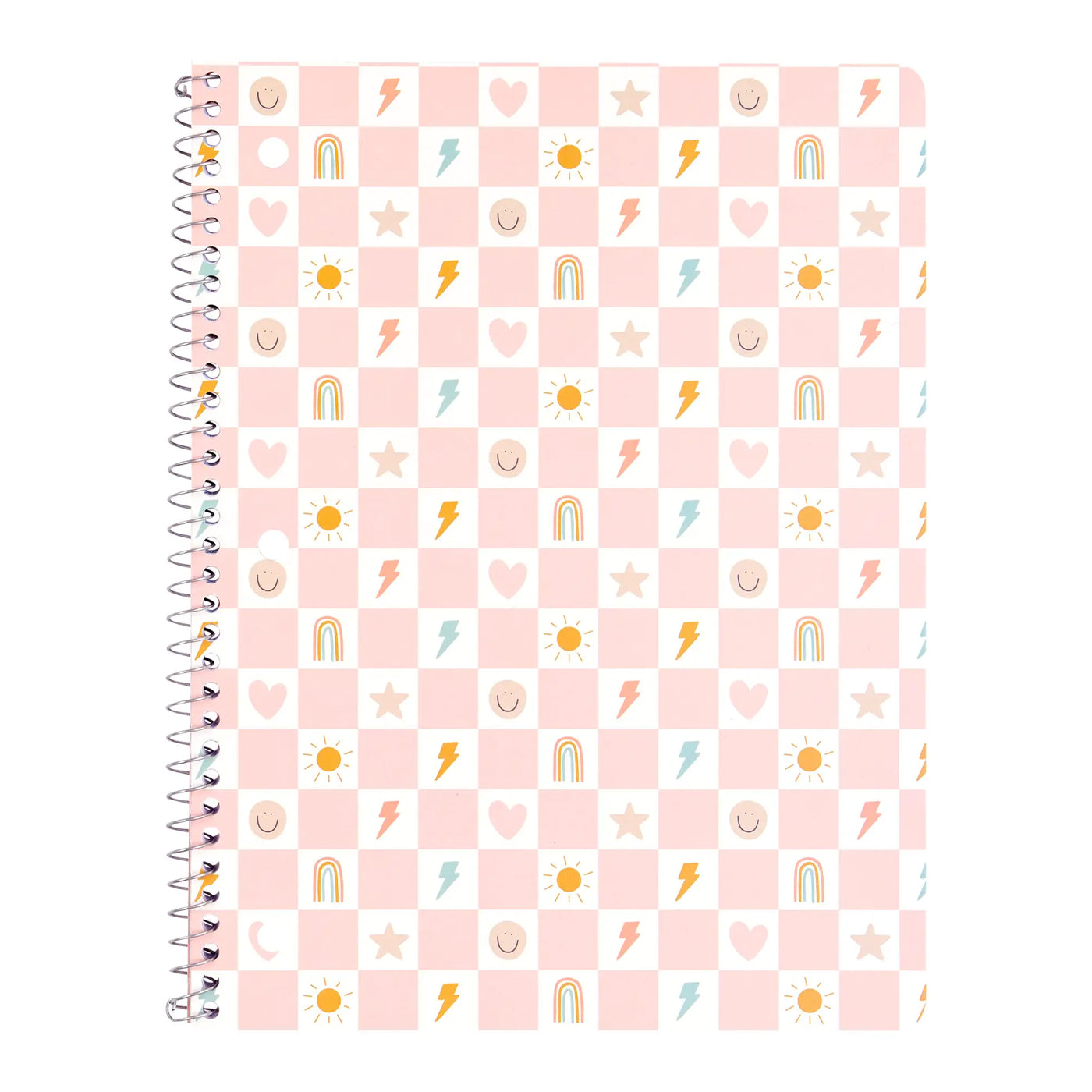 Checkerboard Icons Spiral Notebook