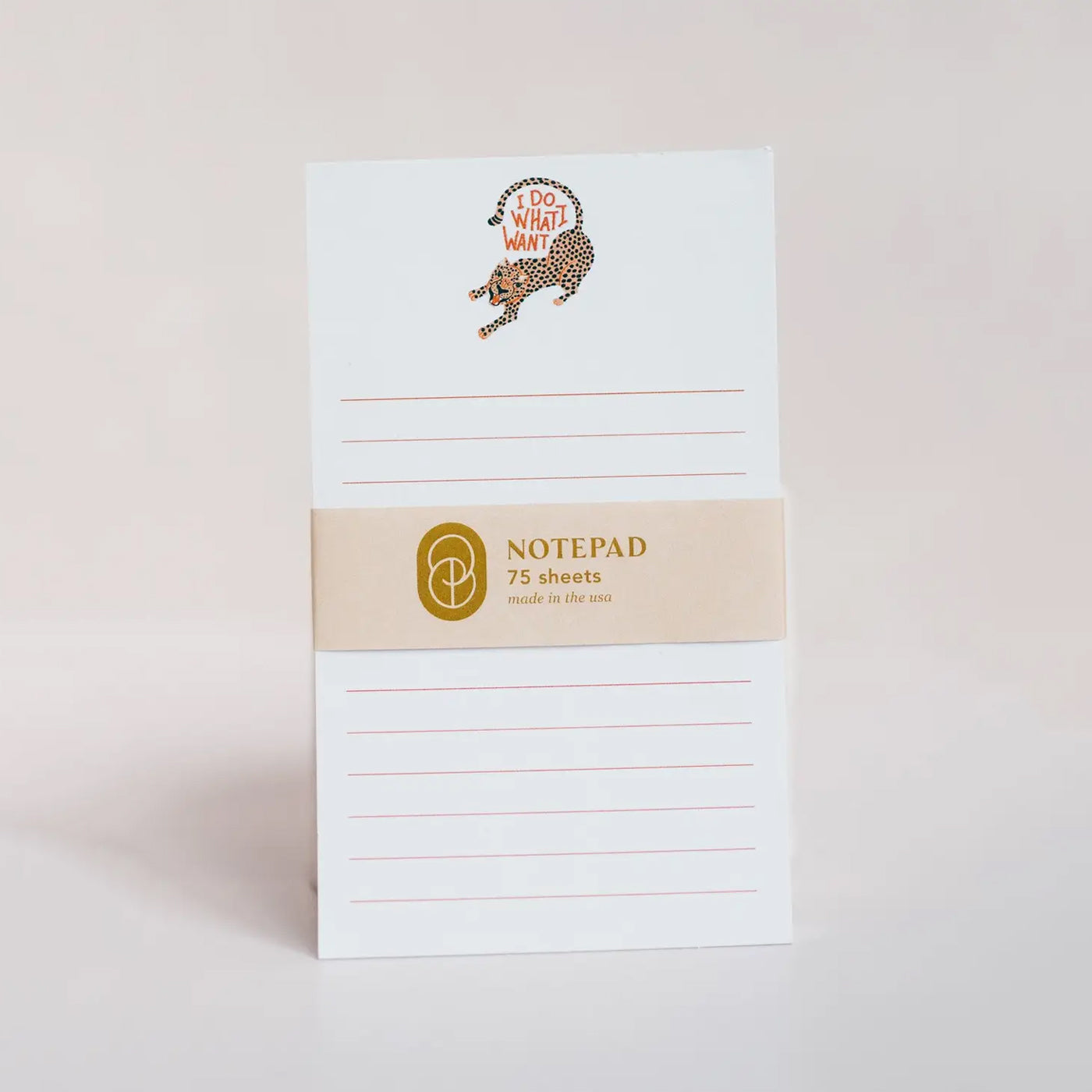 I Do What I Want Cheetah Illustrated Desk Notepad