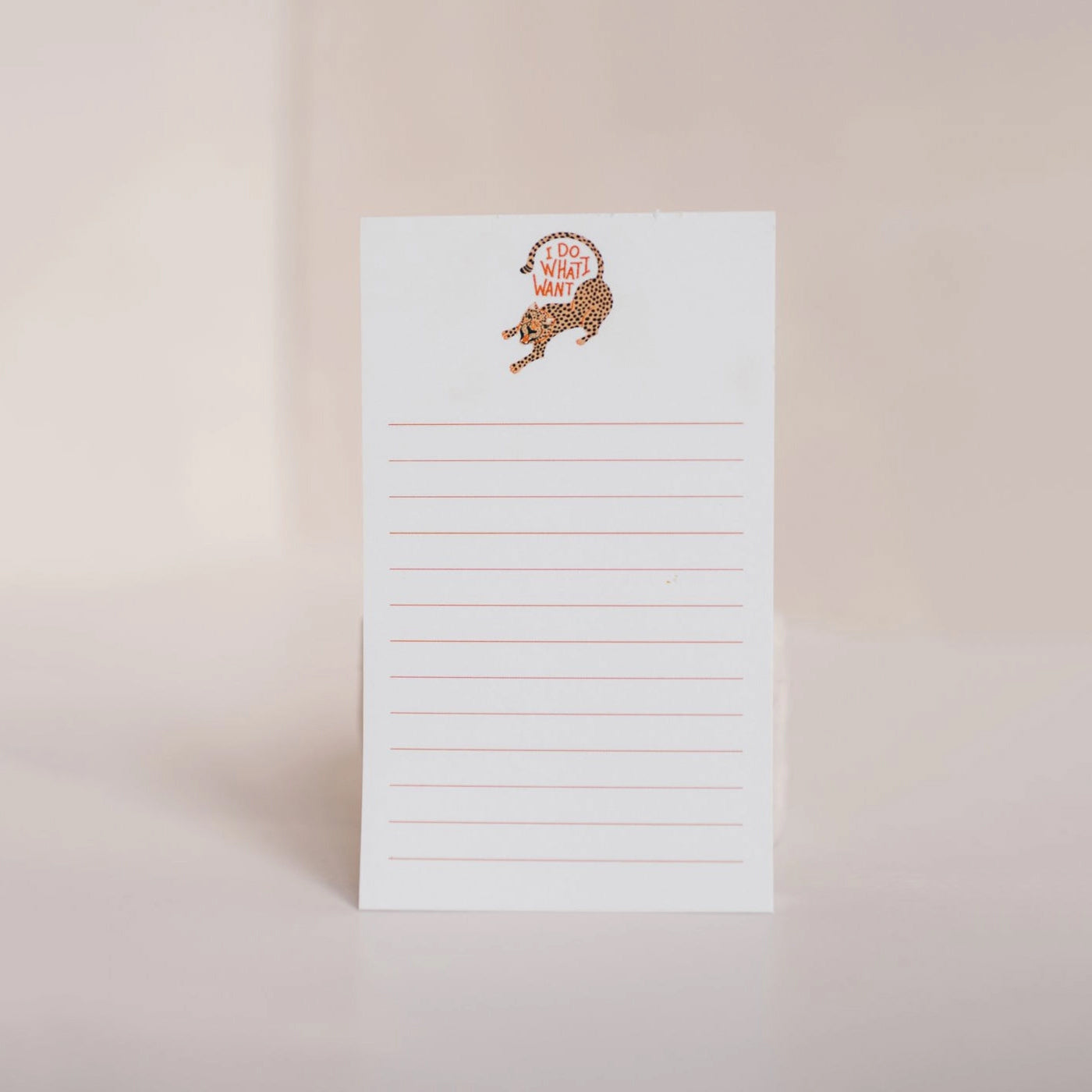 I Do What I Want Cheetah Illustrated Desk Notepad