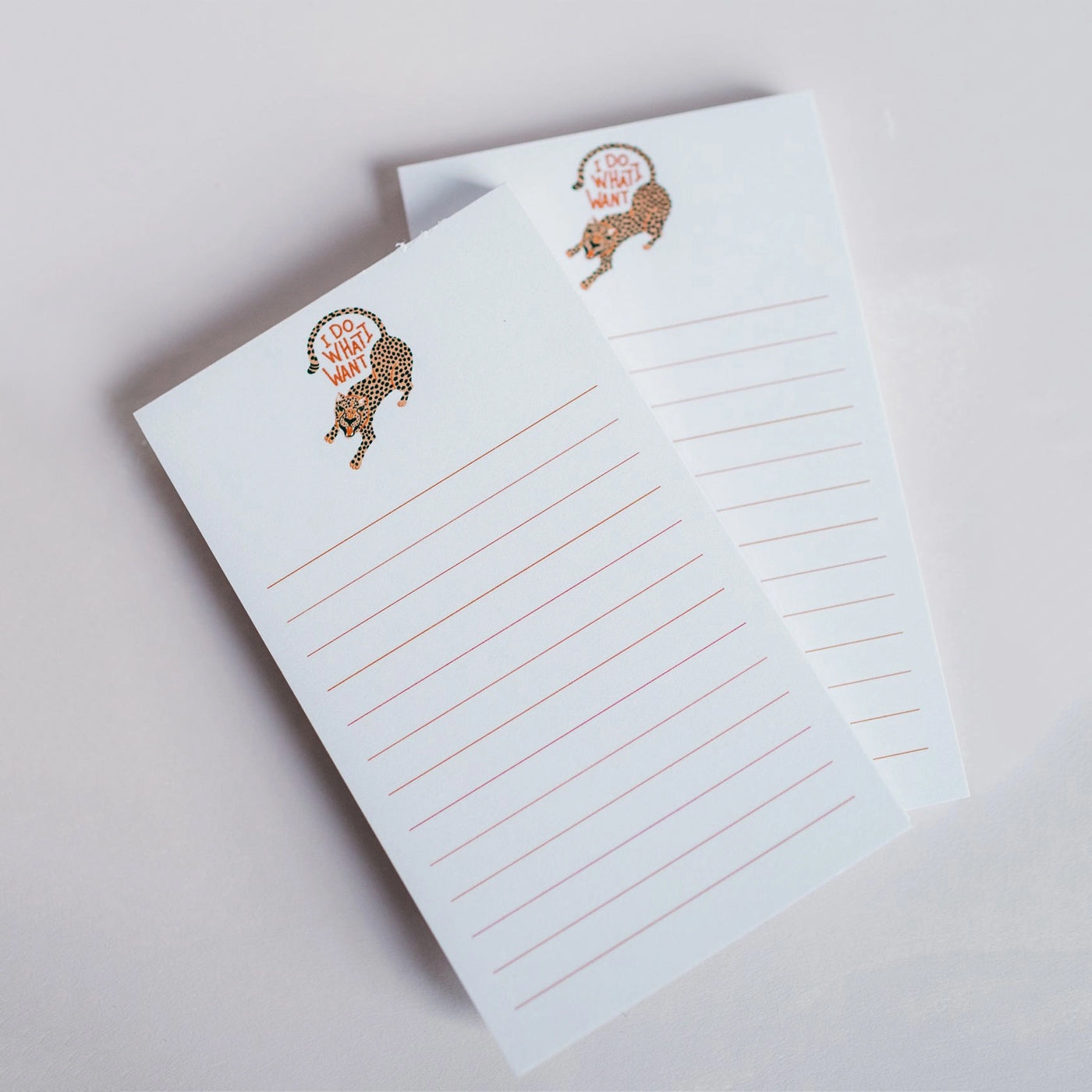 I Do What I Want Cheetah Illustrated Desk Notepad