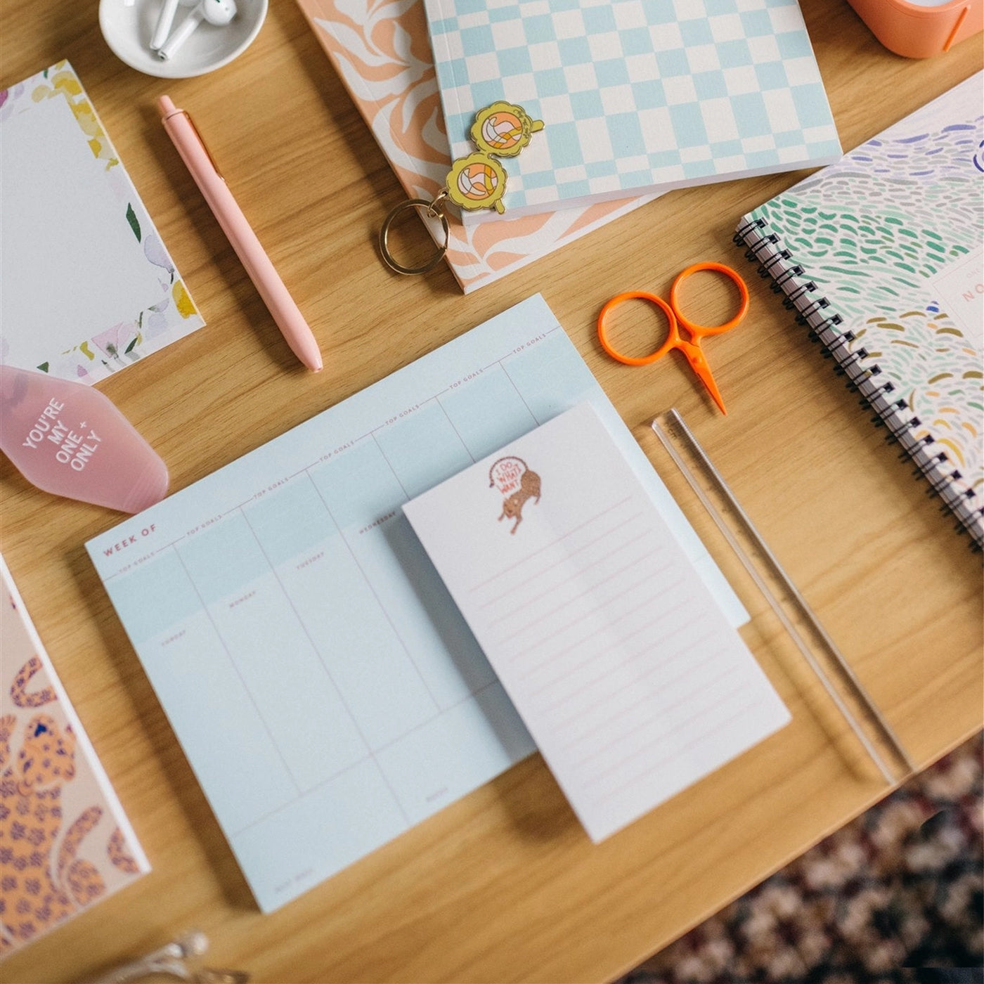 I Do What I Want Cheetah Illustrated Desk Notepad