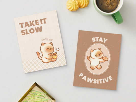 Cozy Cat Printable Art Set