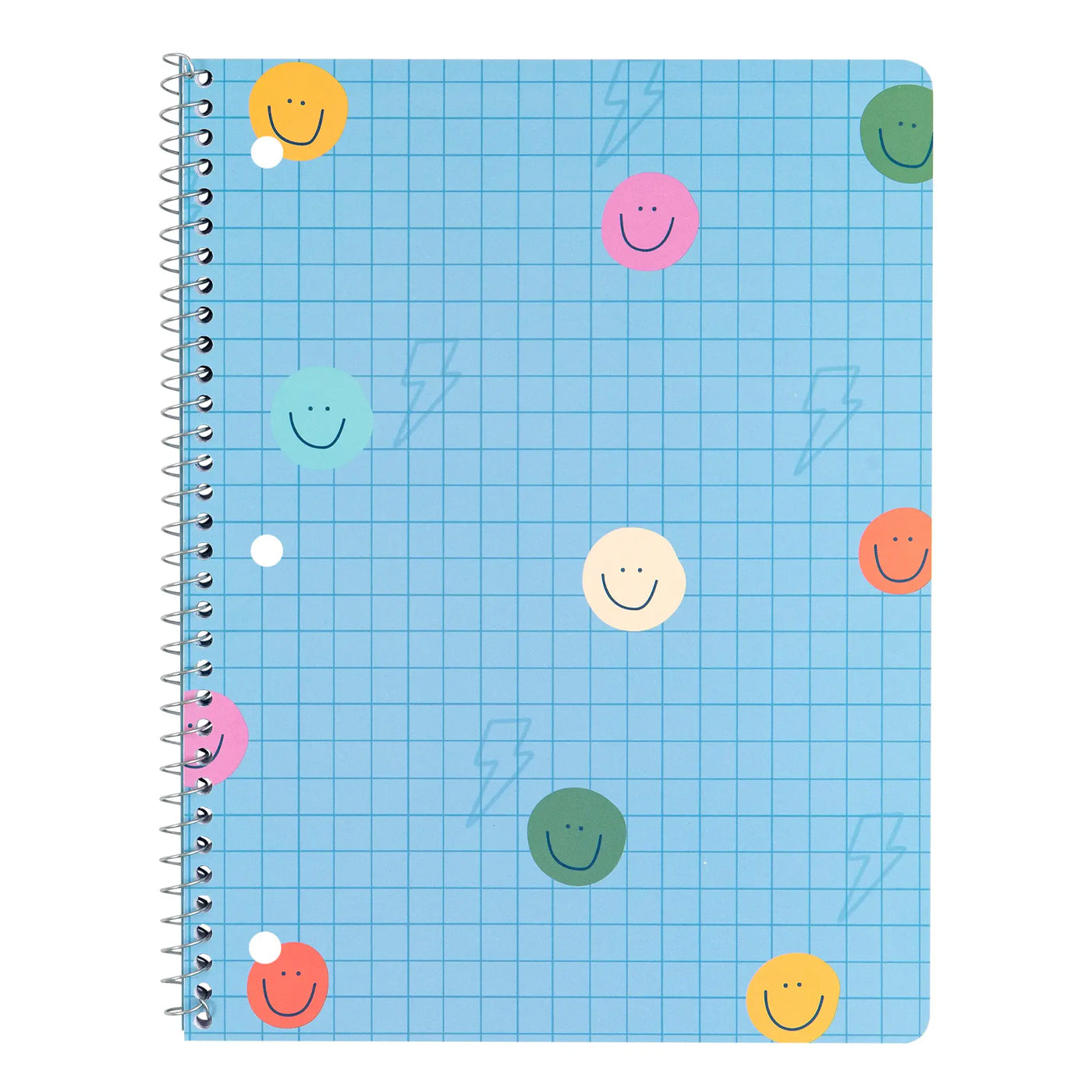 Smiley Grid Spiral Notebook