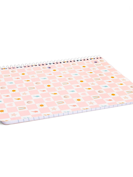 Checkerboard Icons Spiral Notebook